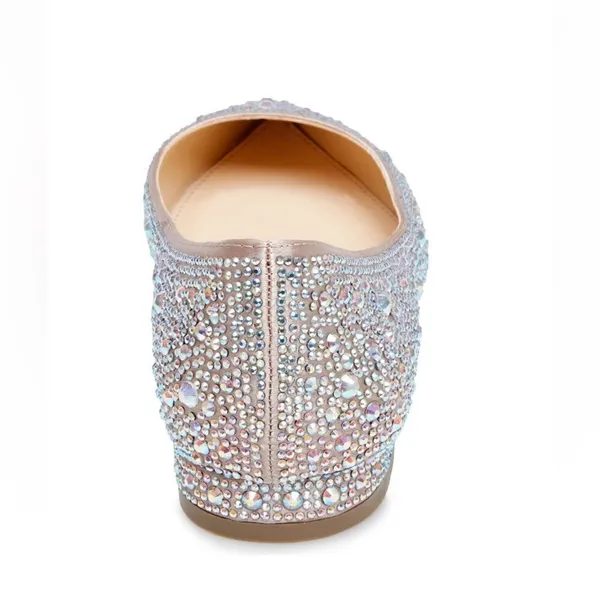 BETSEY JOHNSON Rhinestone Crystal Pavé Pointed Toe Flat, SPARKLE, Size 8.5, NWOT - Image 7