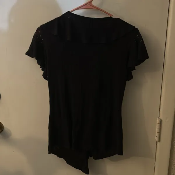 Lauren Ralph Lauren Purple Linen Ruffle Top S Lightweight Classic Heritage Boho - Image 4