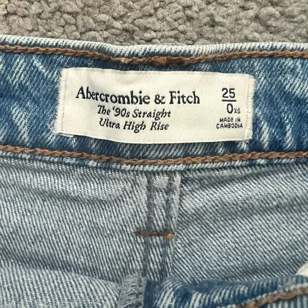 Abercrombie & Fitch Light Blue Straight Leg Jeans - Image 2