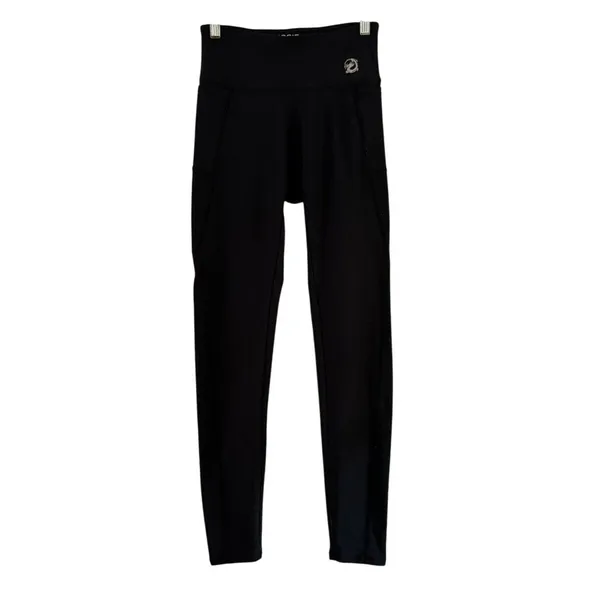 Josie Natori Womens High Waisted Active Leggings Side Pocket‎ Dragon Logo XS - Image 2