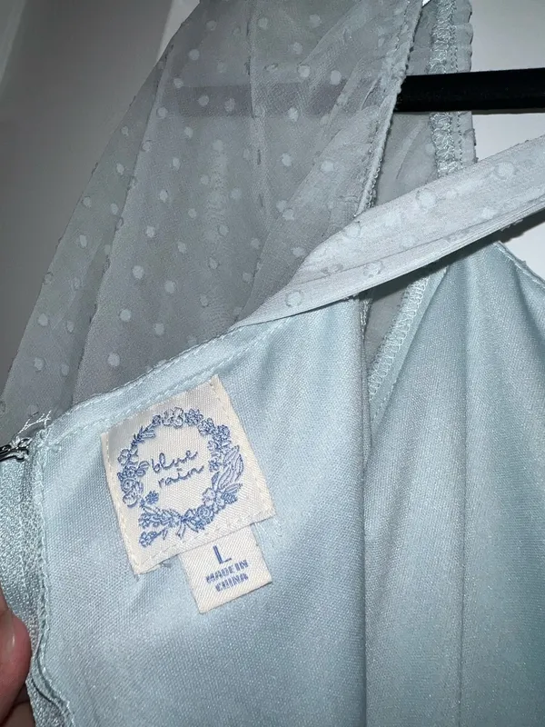Altar'd State Dress Blue Ruffle - Image 2