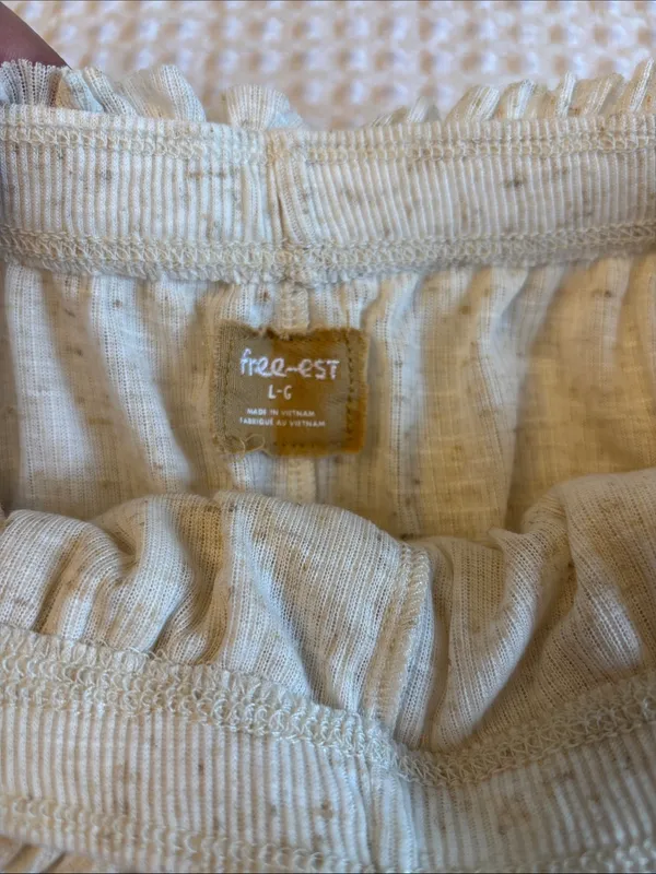 NEW! Free People free-est MILA Neutral Cream Tiered Ruffle Skort Mini Skirt L - Image 7