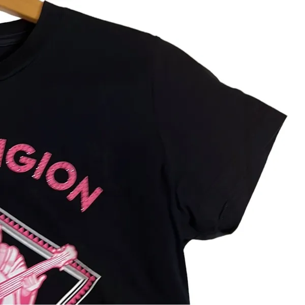 True Religion Buddha World Tour 2002 Los Angeles Black V-neck Tee Size Large - Image 5