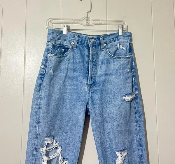 AGOLDE 90s Mid Rise Loose Fit Distressed Jeans Revolve Style #A069C-811 Size 26 - Image 3