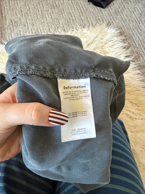Ethan Tie Waist Twill Cargo Pants in Slate - Image 4