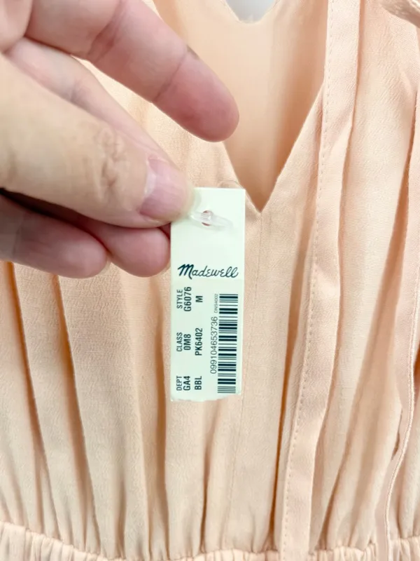 Madewell NWT Women's Magnolia‎ Tie-Back Maxi Dress in Peach Size Medium - Image 5