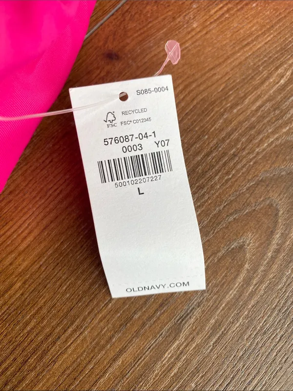 NWT Old Navy Nursing Bright Pink Tankini Swim Top with Ruched Sides L - Image 5