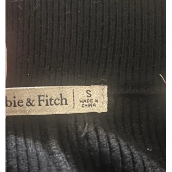 Abercrombie & Fitch Ribbed Knit Sweater Flare Pant Black Women Size Small Preppy - Image 12