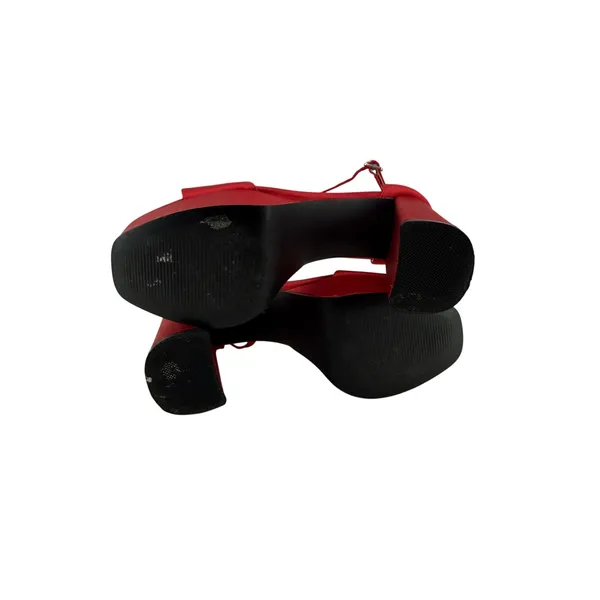 Madden Girl Omega Fashion Heel Red Satin Womens 6 - Image 8