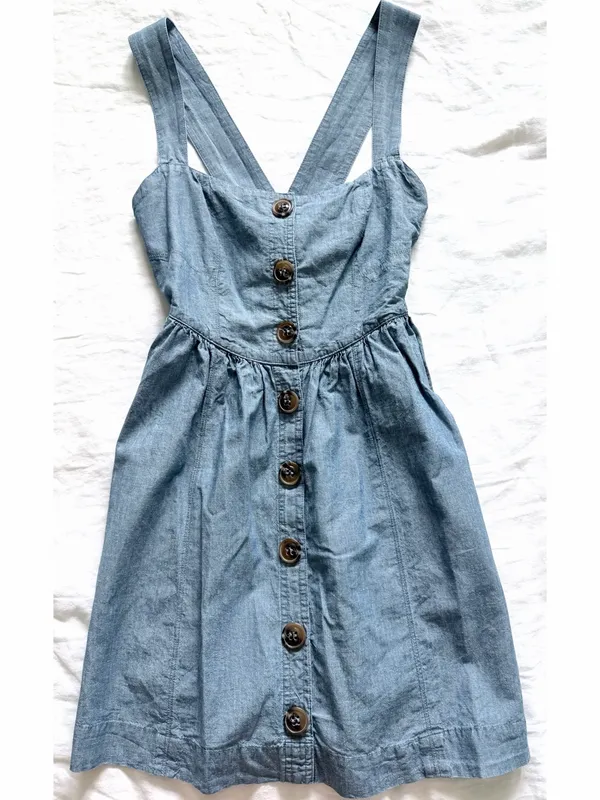 Free People Carolina Chambray Mini Dress - Image 4