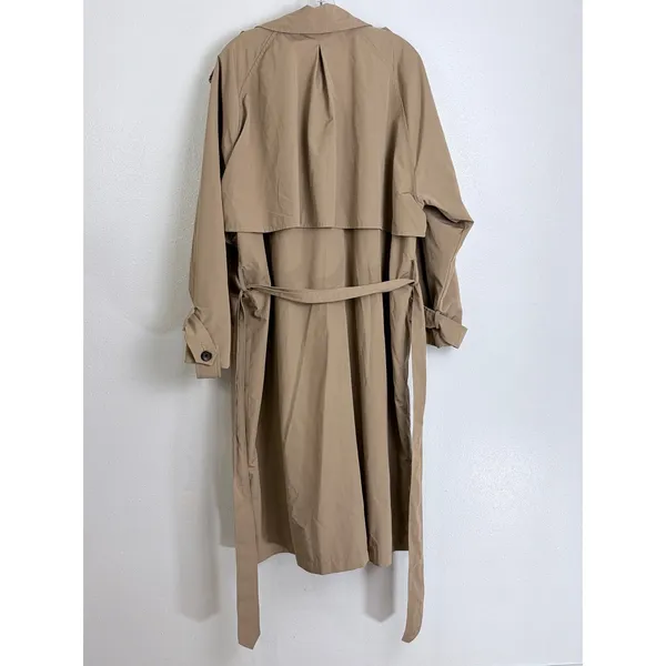 Abercrombie & Fitch Tan Trench Coat Water Resistant Belted XL - Image 7