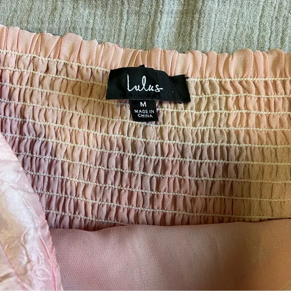 Lulus NWOT Blushing Darling Light Pink Floral Strapless High-Low Maxi Dress - Image 8