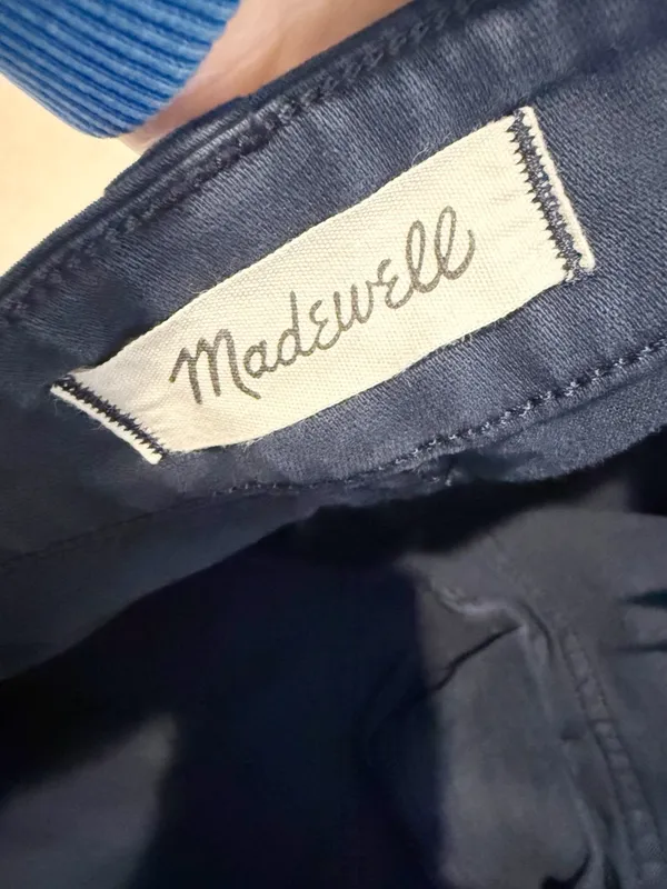 MADEWELL Darted Barrel Leg Pants Classic Navy Comfort Stretch size‎ 26 NS282 - Image 7