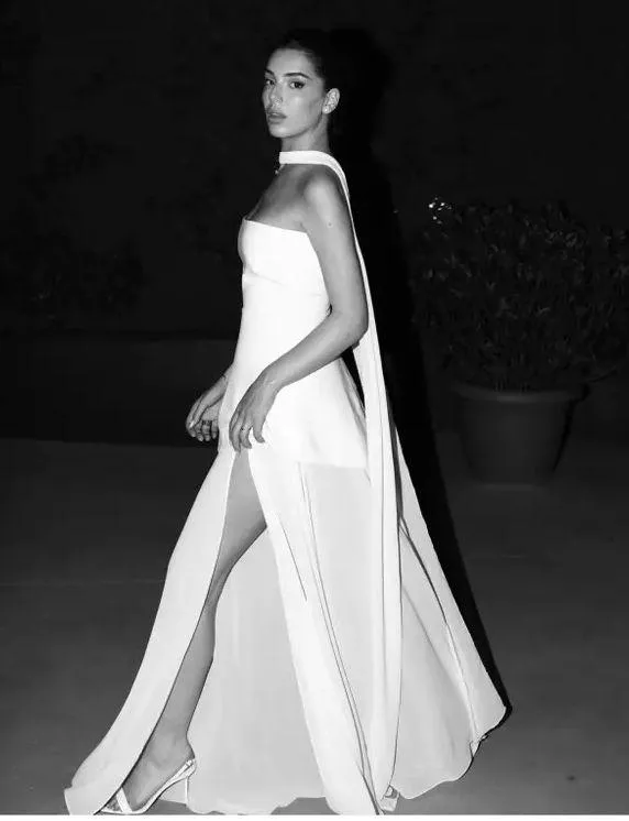Matters Store Monaco White Dress with Scarf - Image 2