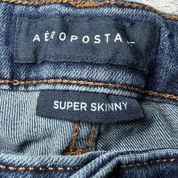 Aeropostale Mens Size 29x30 Super Skinny Jeans Stretch Denim Blue Everyday - Image 4