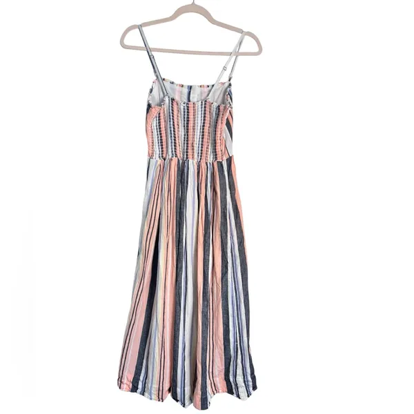 Free People Multicolour Lilah Cotton Pleated Tube Maxi Dress‎ Small Boho Summer - Image 5