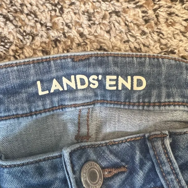Lands End Mid Rise Curvy Bootcut Jeans‎ Light Wash Denim Size 6 - Image 2