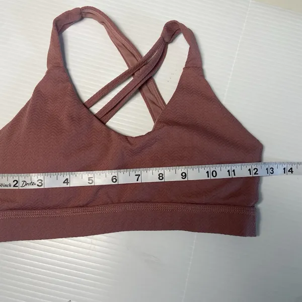 Buffbunny Sports Bra Crisscross Straps Size‎ S Small Mauve Workout Athletic Yoga - Image 5