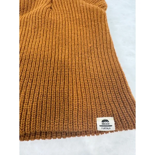 FURTALK Brown Bear Ear Knit Beanie Hat‎ Womens Ribbed Acrylic Winter Cap - Image 3