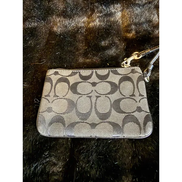 COACH Classic Wristlet with PVC Leather Black - Image 4