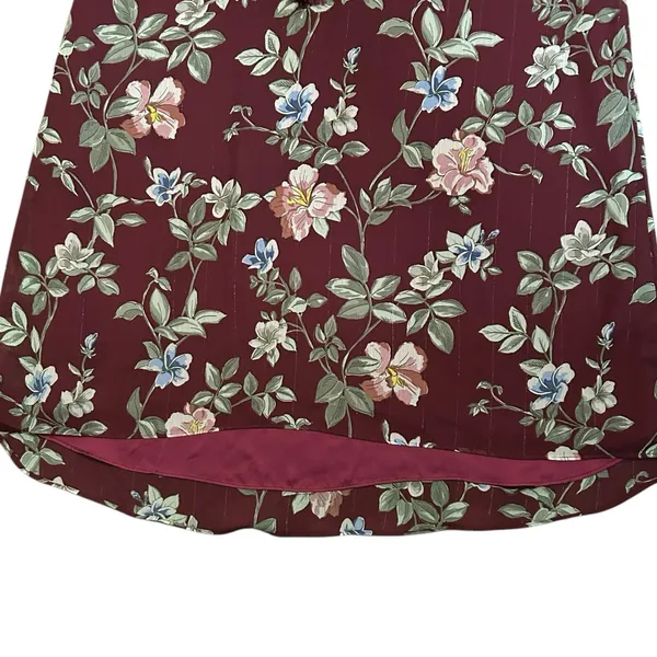 TOMMY BAHAMA Women's Painted Petal Midi‎ Floral Dress Metallic Embellished XS - Image 4