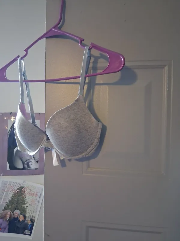 PINK Victoria's Secret wear everywhere t-shirt bra in gray and pink size 32C. - Image 2
