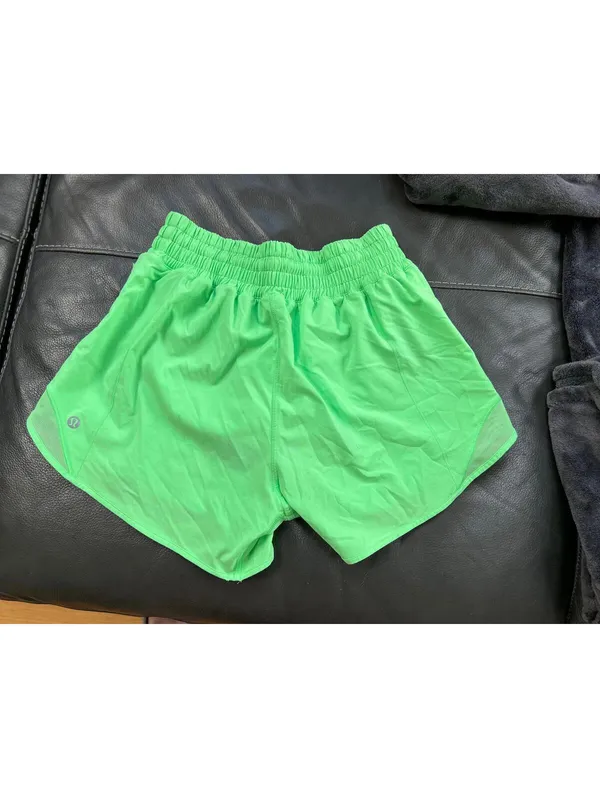 Lululemon Lime Green Running Shorts- Hotty Hot HR Short 4" - Image 2