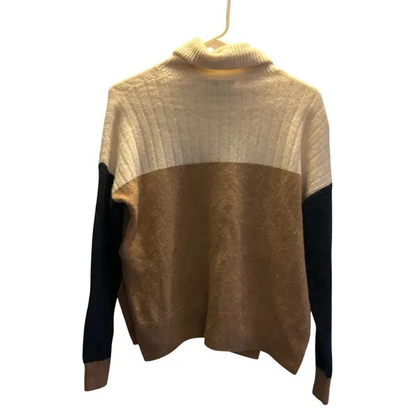 Madewell color block wool blend turtleneck sweater XS - Image 3