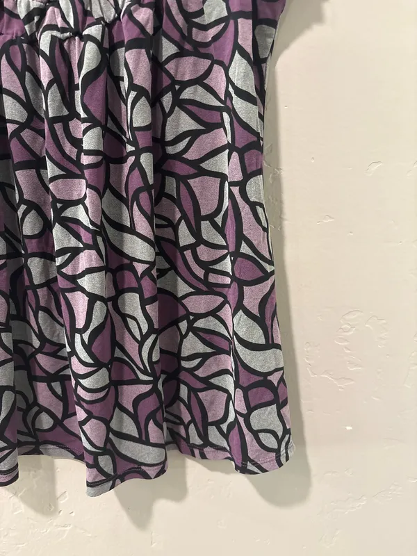 Apostrophe Purple Short Sleeve Blouse - Image 4
