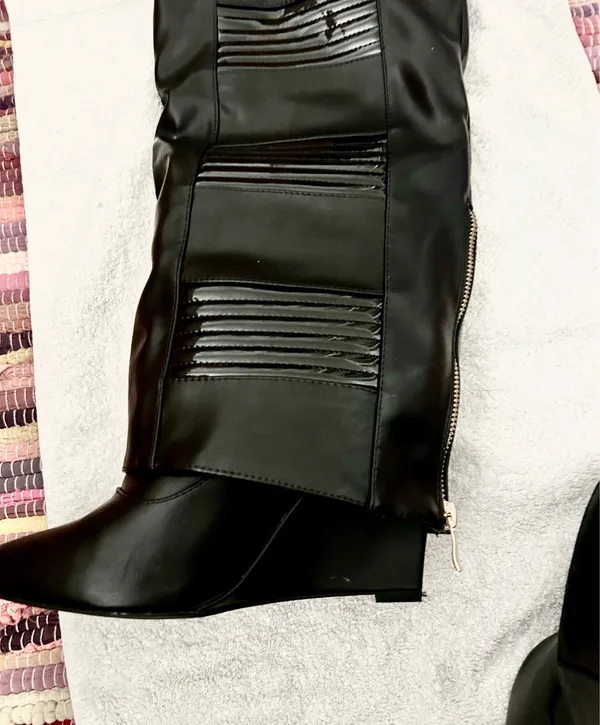 Azalea Wang Knee High Boots Black Size 8 - Image 2