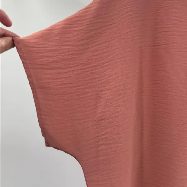 Entro Dusty Rose Blouse cap sleeve L lightweight office work casual layering - Image 8
