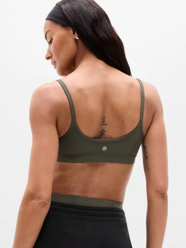 New Athleta S Square Neck Bra Small D-DD Jungle Green - Image 3