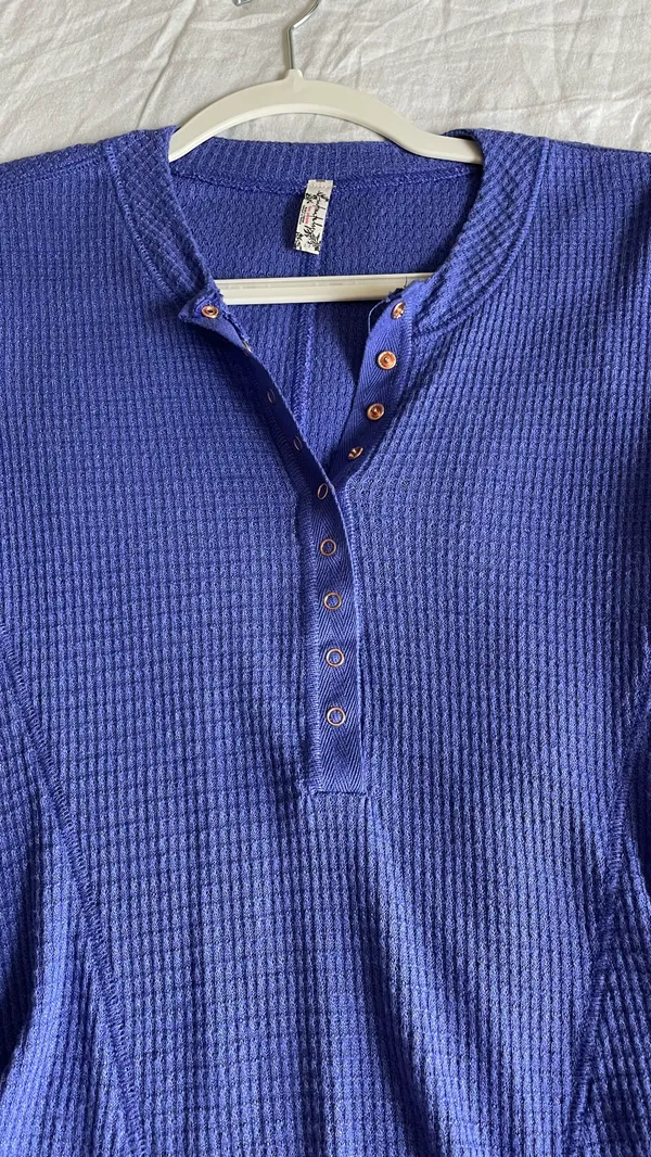 Free People Button Up Thermal Top - Image 2