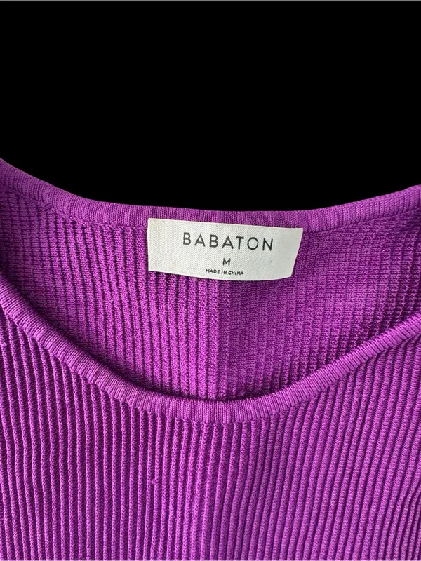 Babaton Ribbed Magenta Crop Tank - Image 3