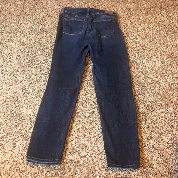 American Eagle Outfitters Hi-Rise Jeggings Dark Wash Women's‎ Jeans - Image 8