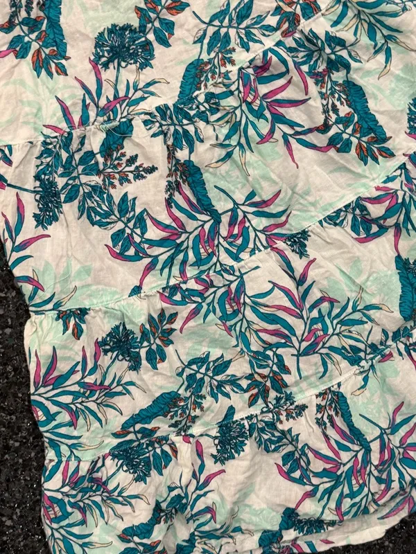 Cynthia Rowley Multicolored Floral Tiered Dress Coverup Women’s Large - Image 2