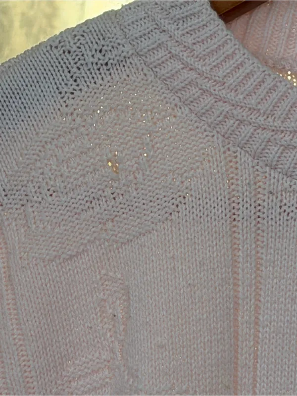 Adele pink sweater with textured knit L pattern #knitwear #textured Size L - Image 5