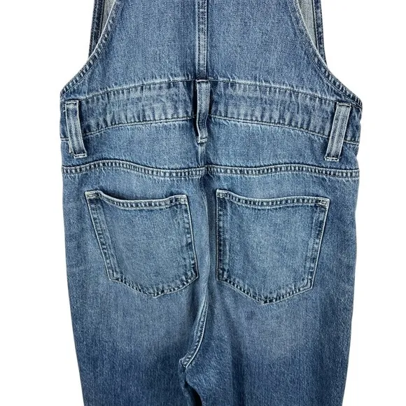Madewell‎ Straight-Leg Jean Overalls XXS Hickory Wash Faded Denim Cropped Length - Image 12