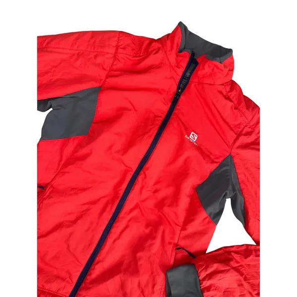 Salomon ClimaWind Jacket Women‎ Red Grey Excellent Windbreaker Softshell Running - Image 2