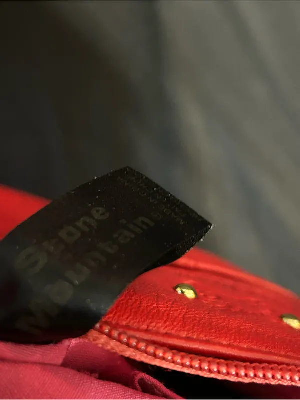 Stone Mountain Red Quilted Crossbody Bag with Heart Charm - Image 11