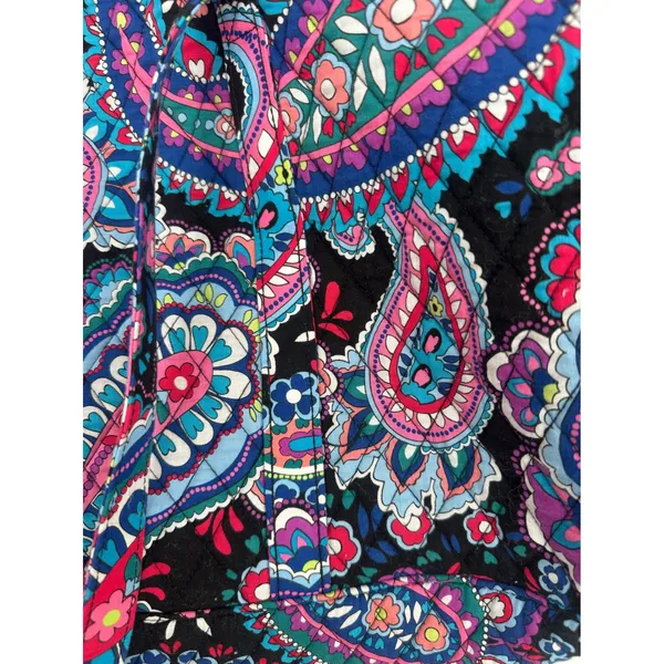 Vera Bradley Duffle Bag Women Large Multicolor Paisley Quilted Travel Weekender - Image 6