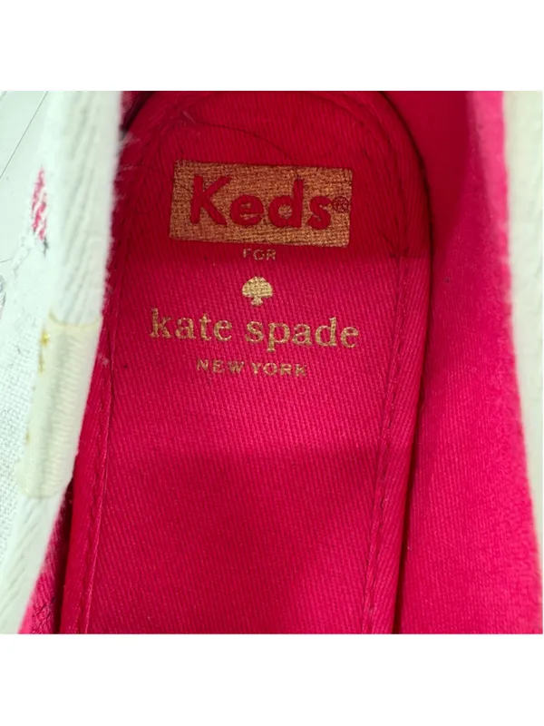 Kate Spade X Keds Ladybug Sneakers White Pink Gold Whimsical Bug Bling Size 8 - Image 9