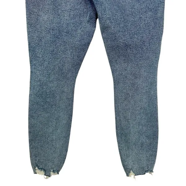 Good American Good Waist Good Crop Jeans Distressed Medium Wash Size 6 - Image 11