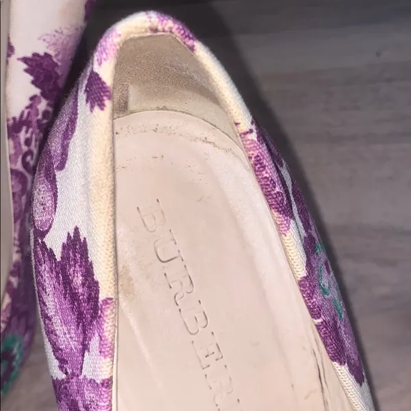- Was $100 now $60 Burberry floral purple 4 inch heel leather sole 40.5 or… - Image 14