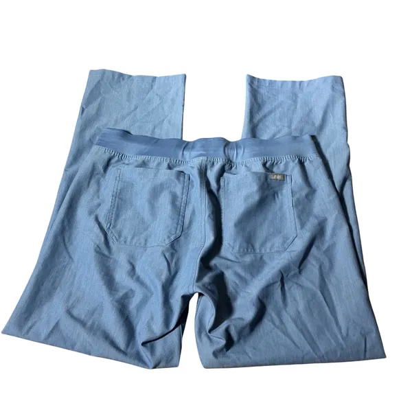 FIGS Technical Collection Livingston Scrub Pants Sz L Light Blue Straight T21003 - Image 2