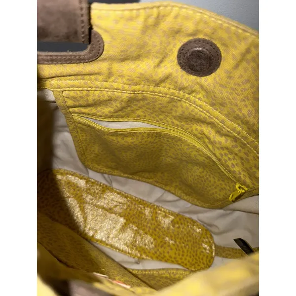 Fossil Key-Per Coated Canvas Tote Handbag Floral Pattern Large Shoulder Bag M - Image 8