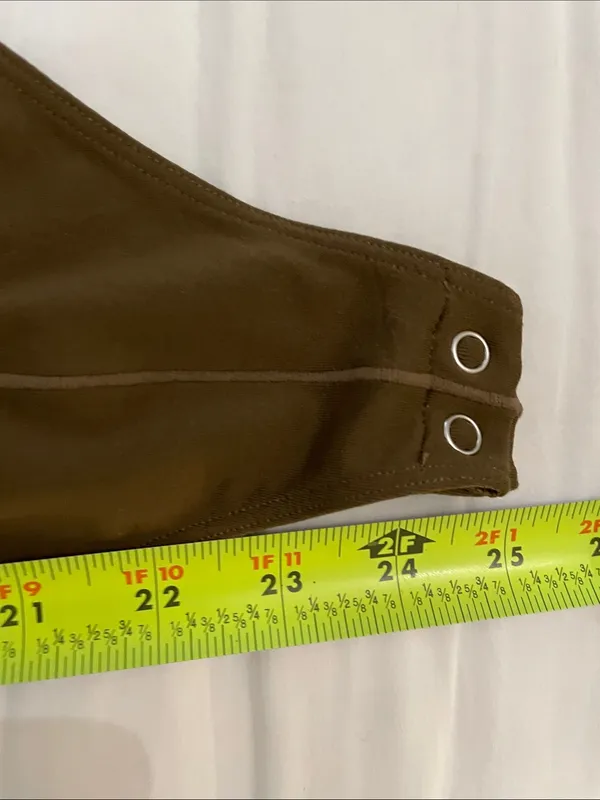 NWT Good American Essential Mock Neck Bodysuit Light Mocha Tan Size 1/2 S/M - Image 10
