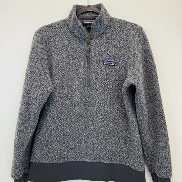 PATAGONIA W's Woolyester Fleece Pullover Women M Gray 1/4 Zip Outdoor Casual - Image 4