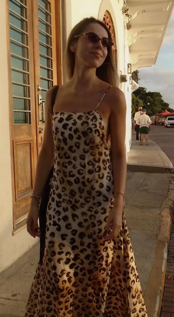 Zara maxi dress Satin animal print leopard cheetah flowy casual summer - Image 4