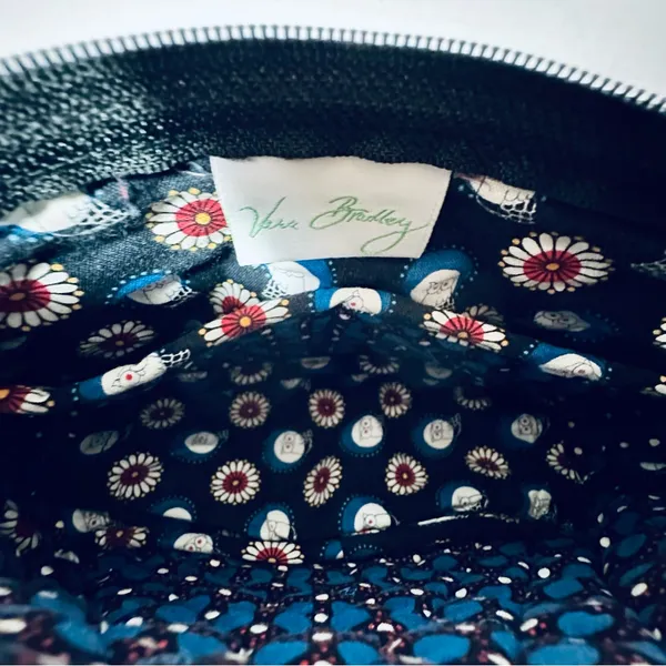 Vera Bradley Floral Patterned Quilted Purse with Libby Night Owl Motif 6” x 11” - Image 7